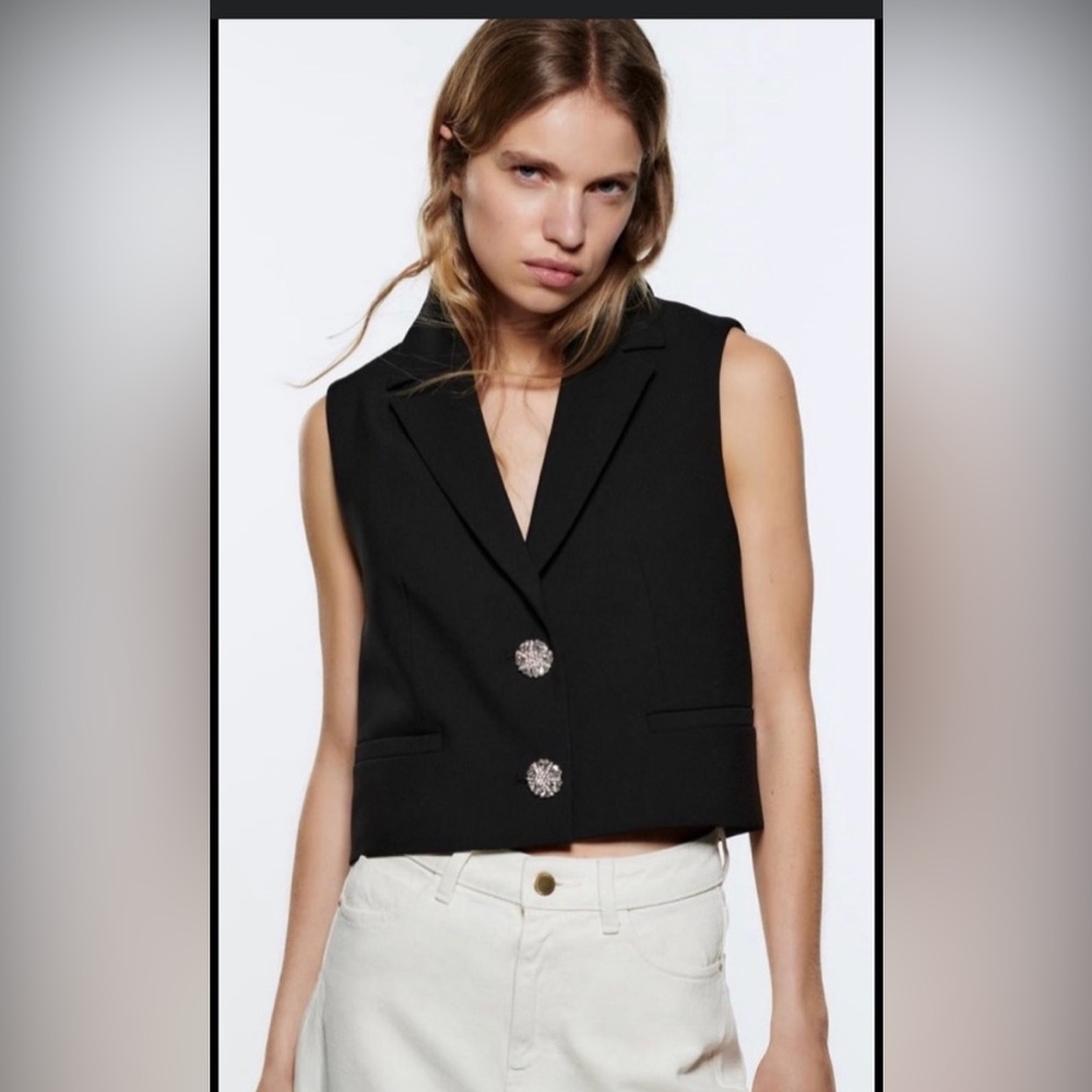 Zara Elegant Black Vest